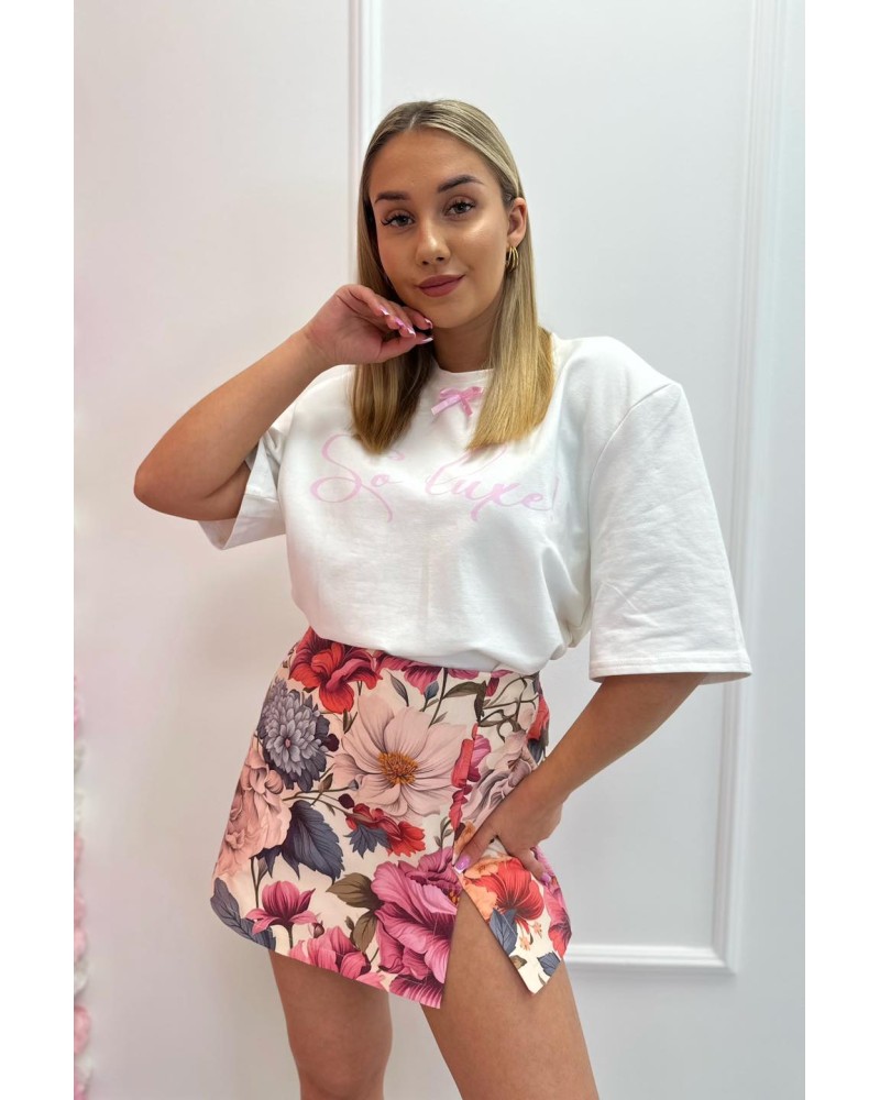 T-shirt So Luxe La Milla śmietanowo-różowy T-shirt So Luxe La Milla śmietanowo-różowy