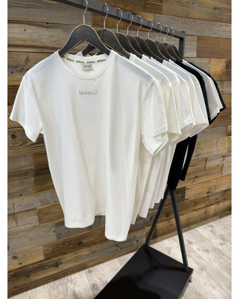 T-shirt z napisem By o la la...! czarny