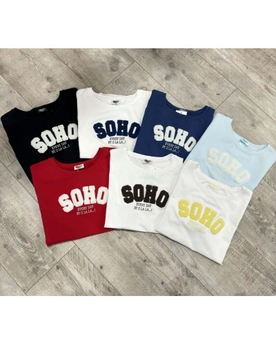T-shirt SOHO By o la la...! biały z sunshine