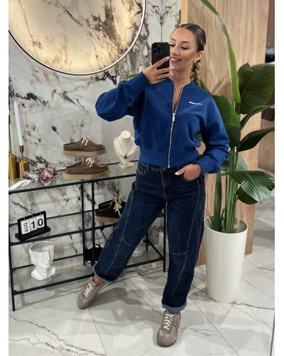 Spodnie jeansowe banany By o la la...! ciemny jeans
