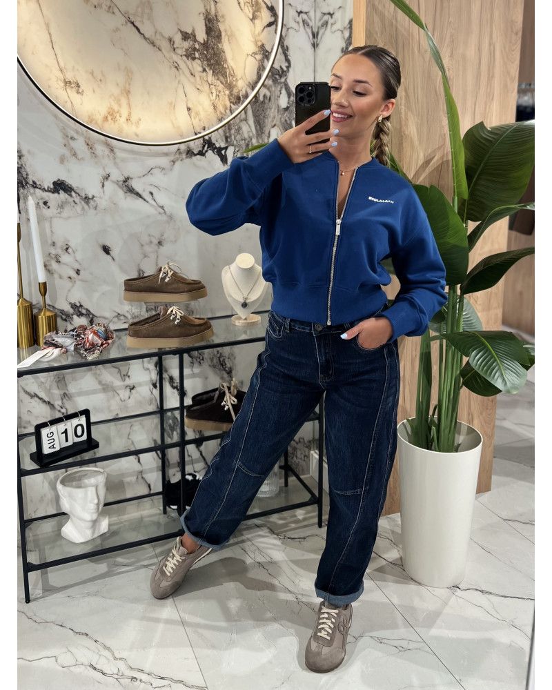 Spodnie jeansowe banany By o la la...! ciemny jeans