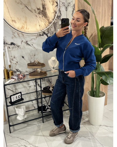 Spodnie jeansowe banany By o la la...! ciemny jeans