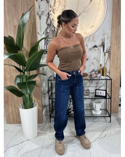 Jeansy wide leg By o la la...! ciemny jeans