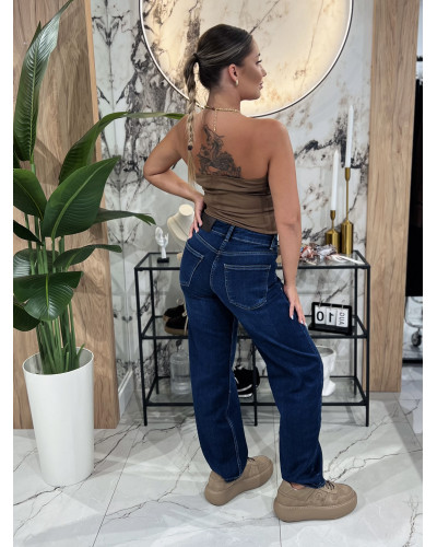 Jeansy wide leg By o la la...! ciemny jeans
