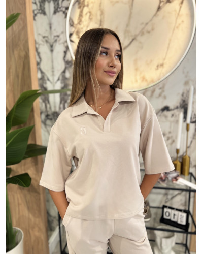 Bluzka polo By o la la...! beżowa