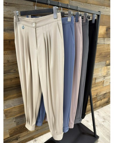 Eleganckie spodnie z medalikiem By o la la...! nude