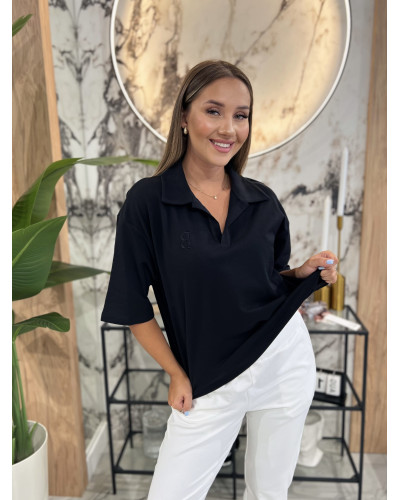 Bluzka polo By o la la...! czarna