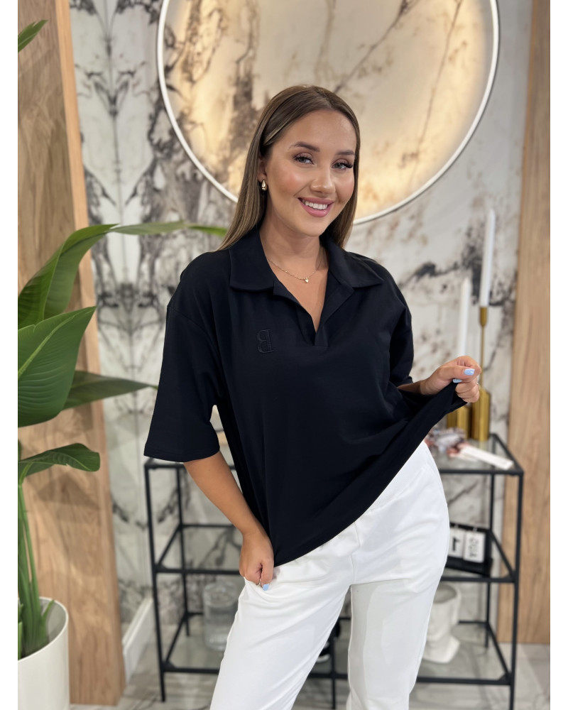 Bluzka polo By o la la...! czarna