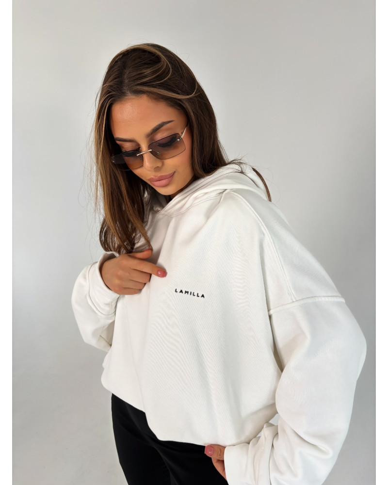 Bluza z kapturem La Milla śmietankowa