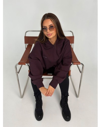 Bluza z kapturem La Milla burgundowa
