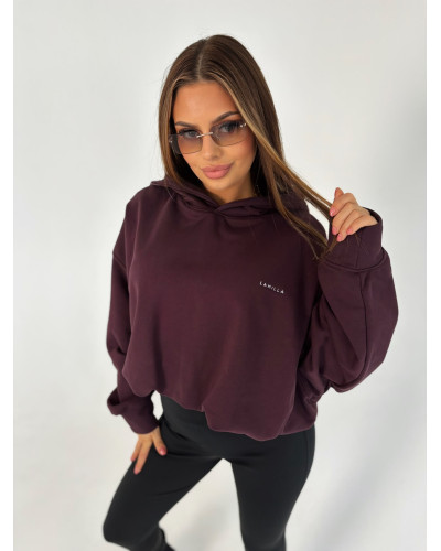 Bluza z kapturem La Milla burgundowa