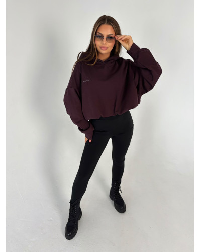 Bluza z kapturem La Milla burgundowa