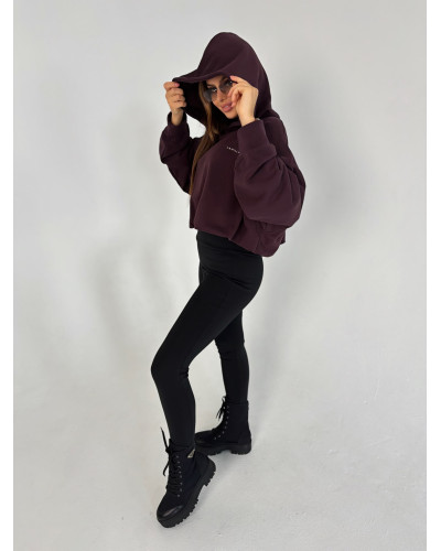 Bluza z kapturem La Milla burgundowa