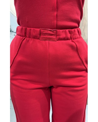 Spodnie dresowe z ozdobnym szwem By o la la...! red kiss