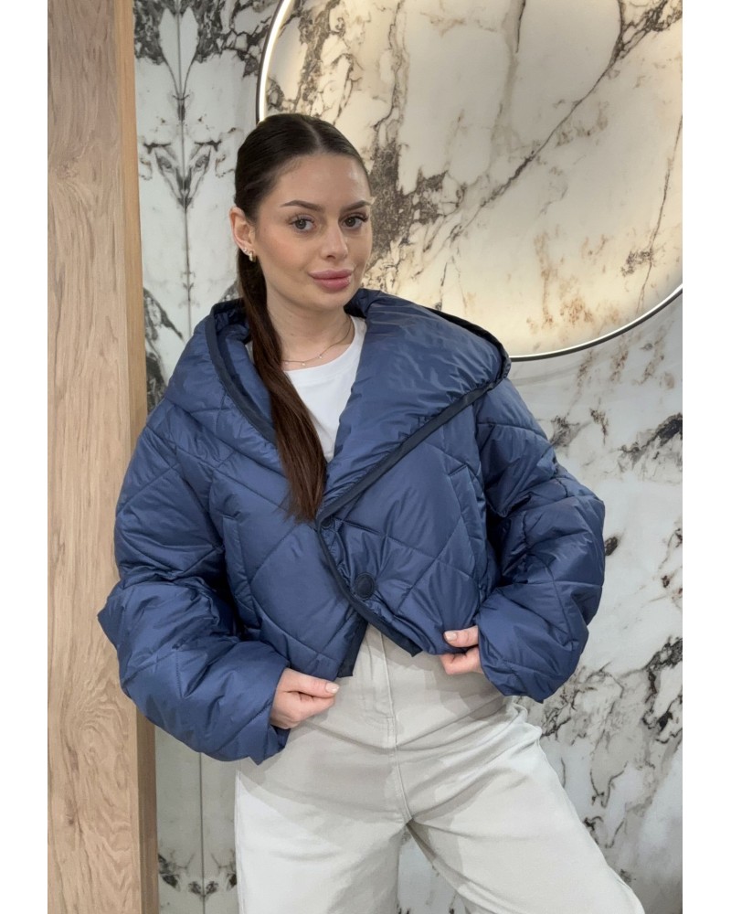 Pikowana kurtka z bufiastym rękawem By o la la...! jeans