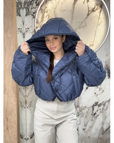 Pikowana kurtka z bufiastym rękawem By o la la...! jeans