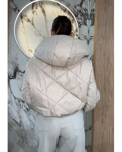 Pikowana kurtka z bufiastym rękawem By o la la...! nude