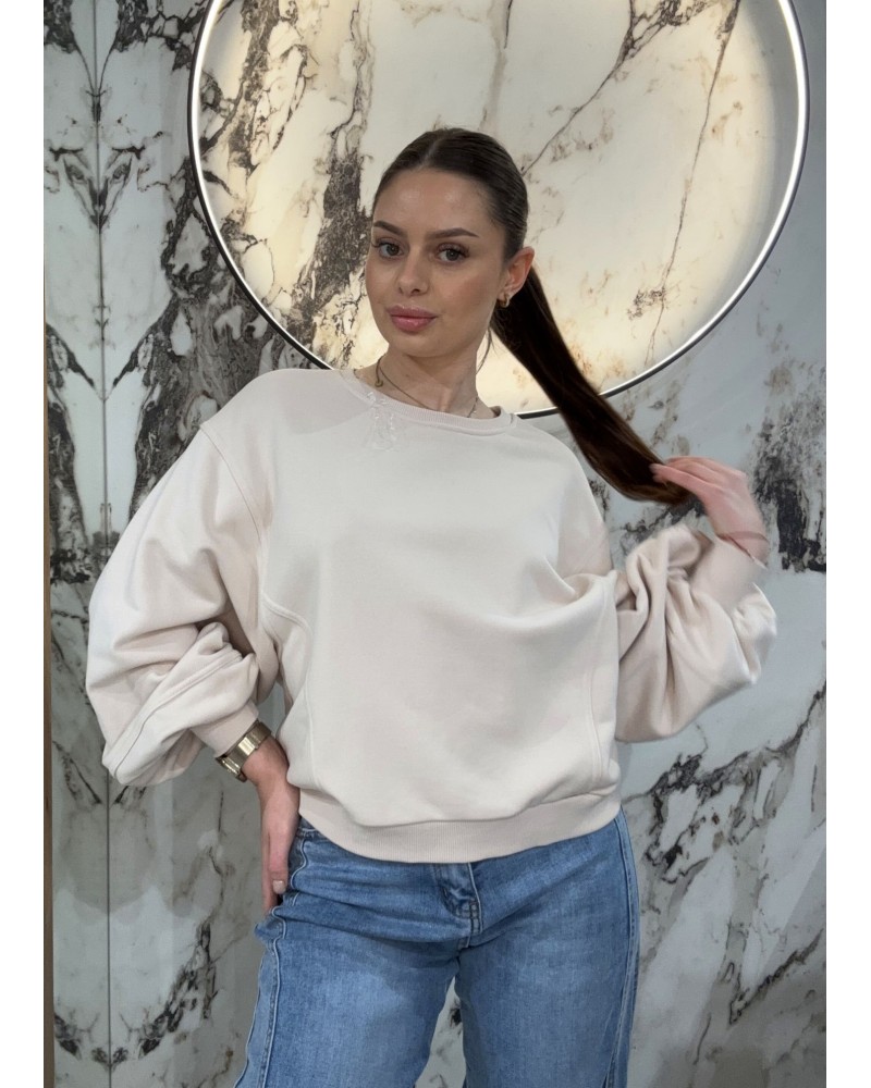 Bluza z przeszyciami By o la la...! nude