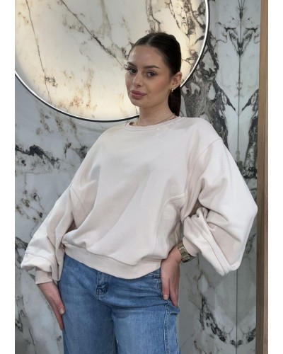 Bluza z przeszyciami By o la la...! nude