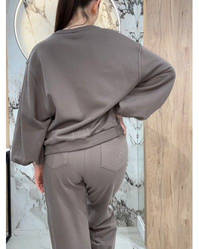 Bluza z przeszyciami By o la la...! kakao