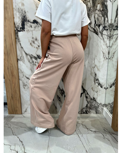 Spodnie dresowe z szeroką nogawką By o la la...! nude