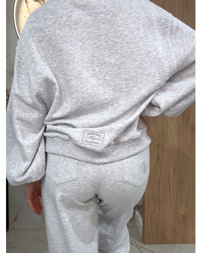 Bluza z przeszyciami By o la la...! szary melanż