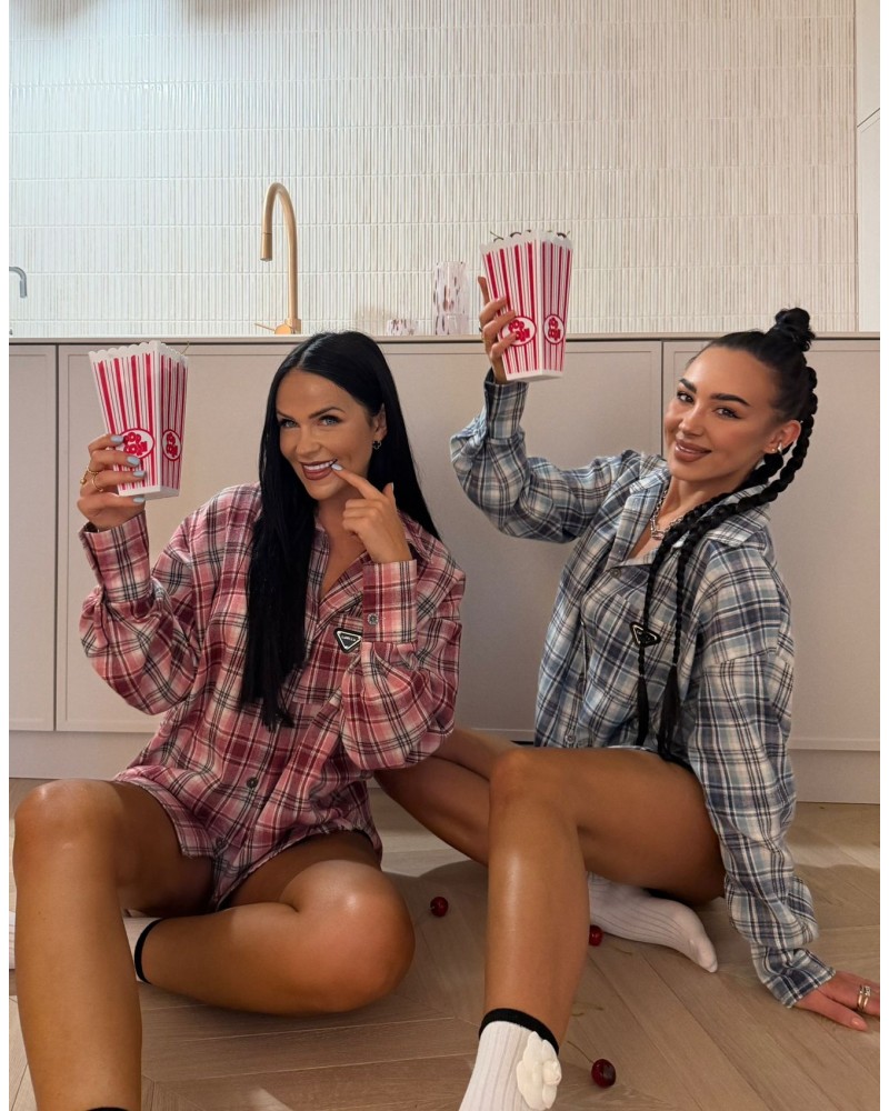 Koszula w kratę La Milla różowa