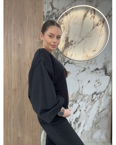 Bluza z przeszyciami By o la la...! czarna