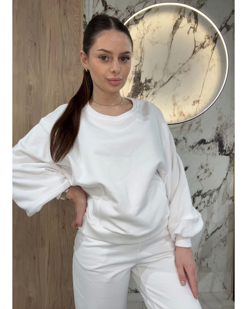 Bluza z przeszyciami By o la la...! śmietanowa