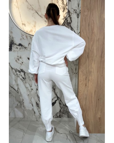 Bluza z przeszyciami By o la la...! śmietanowa