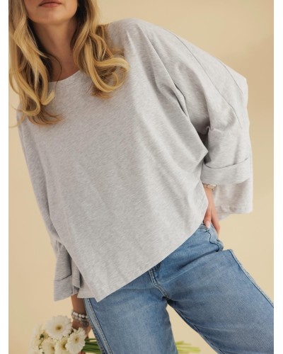 Bluzka nietoperz By o la la...! szary melanż