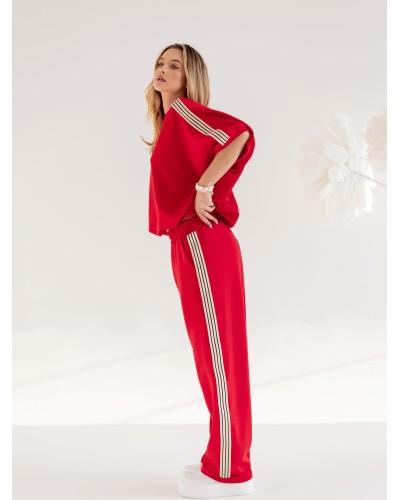 Komplet dresowy 4 paski By o la la...! red kiss