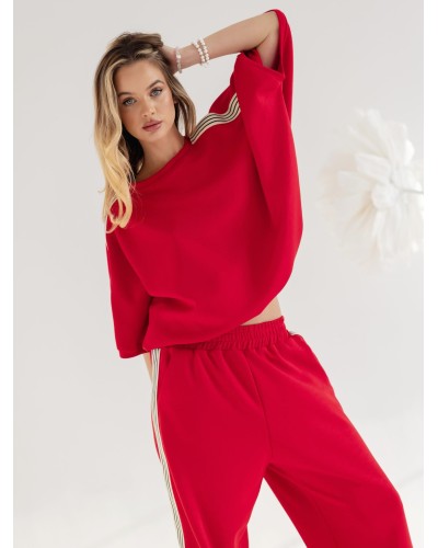 Komplet dresowy 4 paski By o la la...! red kiss