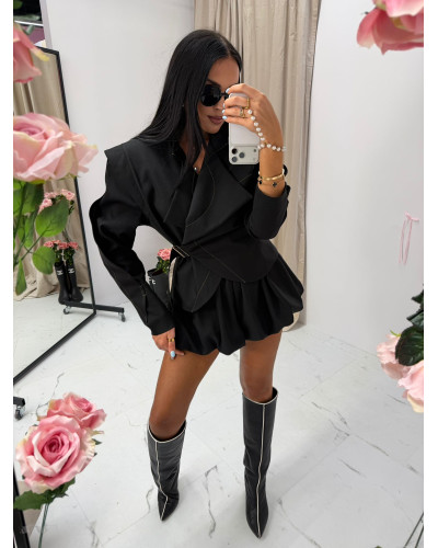 Marynarka z przeszyciami La Milla czarna