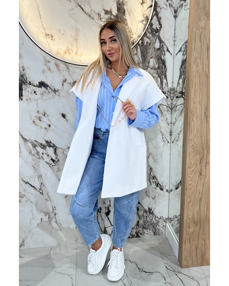 Kamizelka dresowa By o la la...! śmietanowa