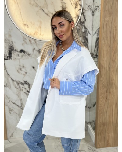 Kamizelka dresowa By o la la...! śmietanowa