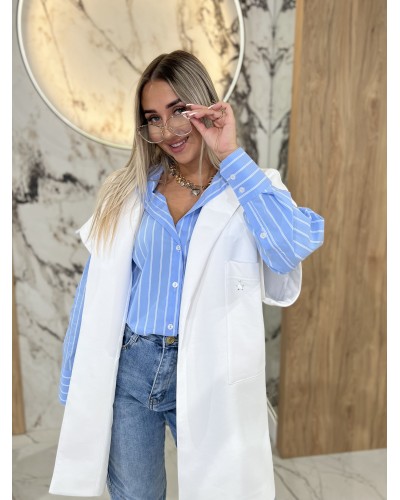 Kamizelka dresowa By o la la...! śmietanowa