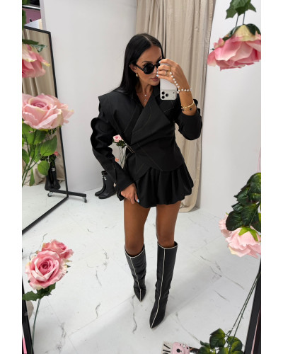 Marynarka z przeszyciami La Milla czarna