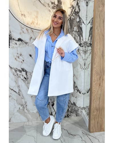 Koszula w paski logo By o la la...! niebieska