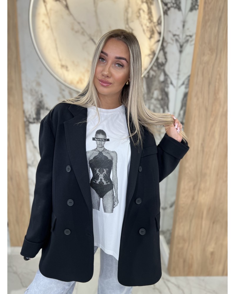 Marynarka dwurzędowa By o la la...! czarna