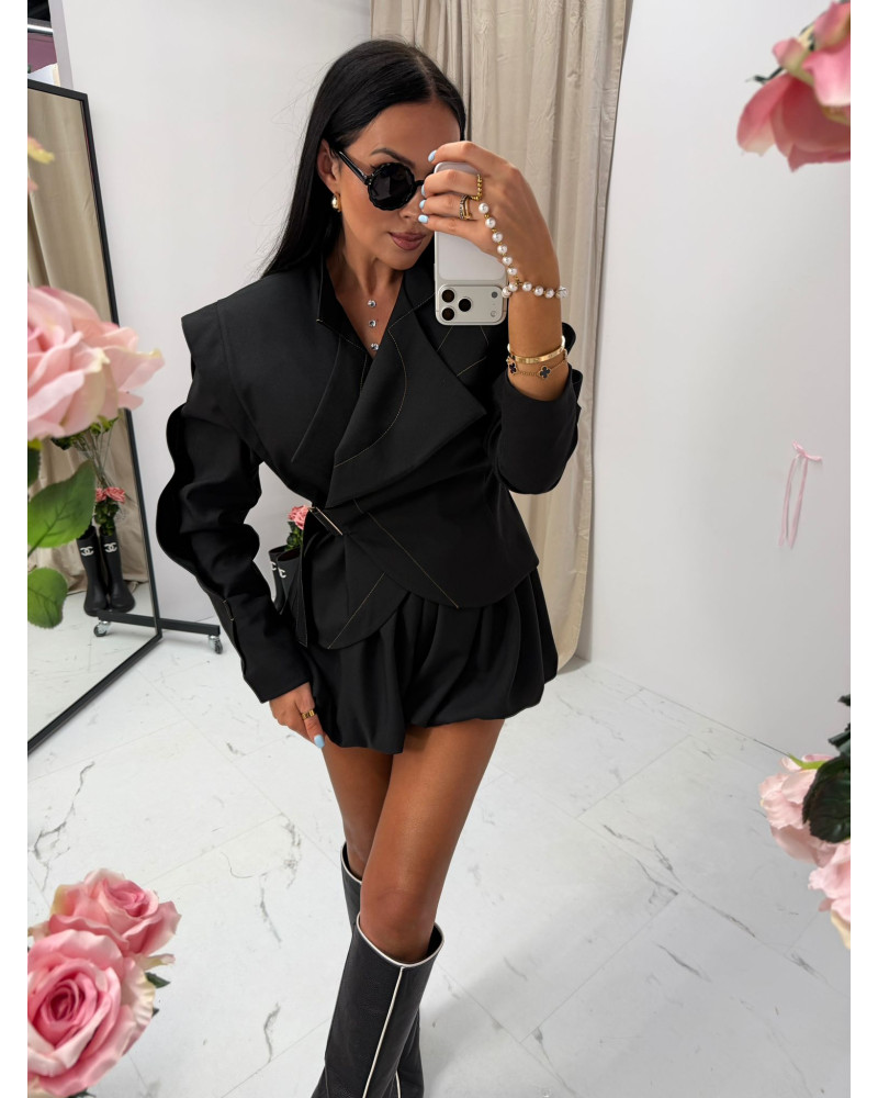 Marynarka z przeszyciami La Milla czarna