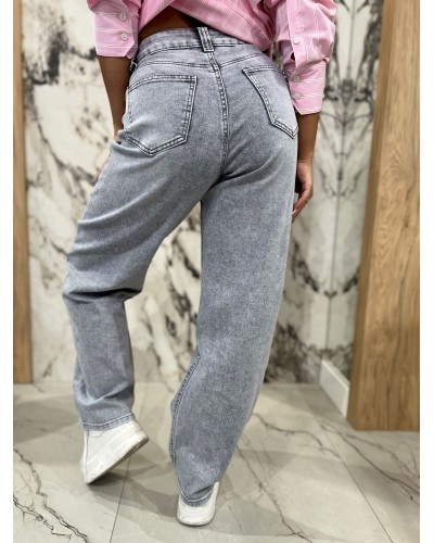 Spodnie jeansowe banany By o la la...! szare
