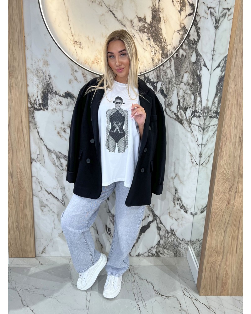 Spodnie jeansowe banany By o la la...! szare