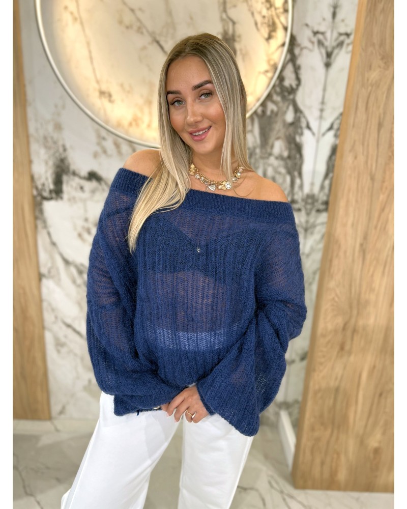 Sweter moherowy mgiełka By o la la...! denim