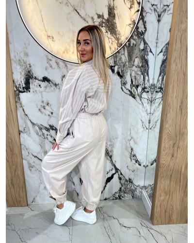 Eleganckie spodnie z medalikiem By o la la...! nude