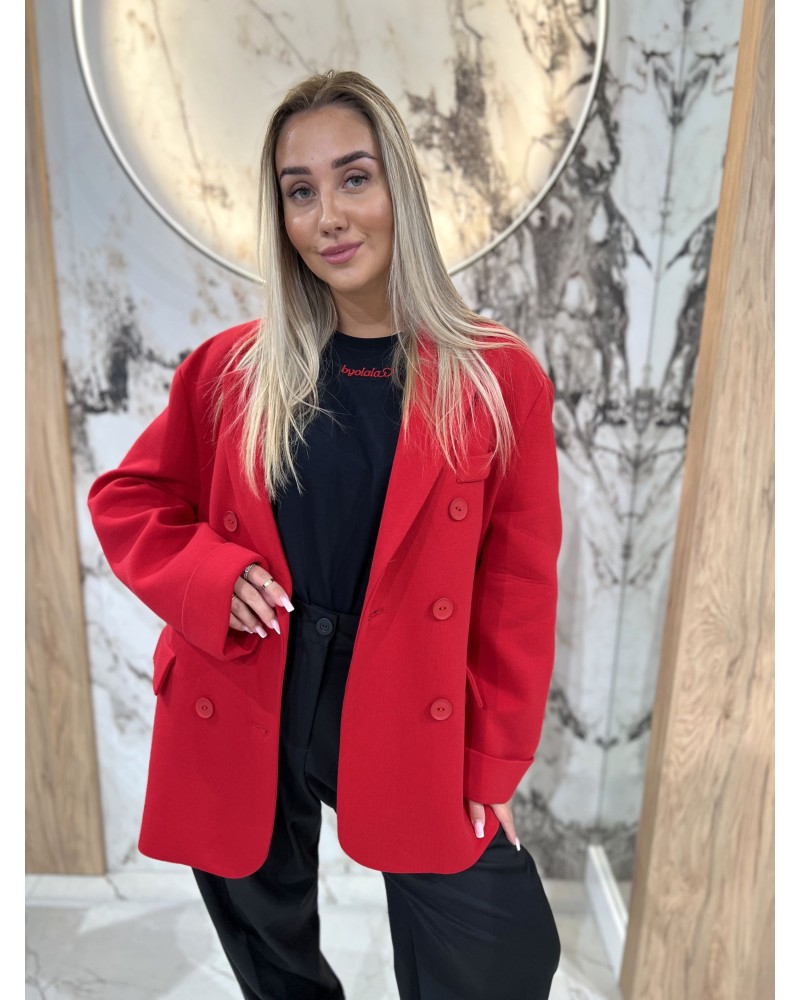 Marynarka dwurzędowa By o la la...! red kiss