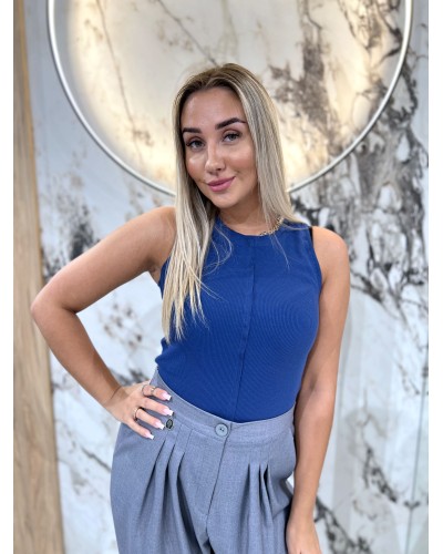 Prążkowana bokserka z przeszyciem By o la la...! denim