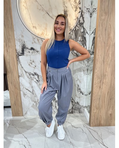 Prążkowana bokserka z przeszyciem By o la la...! denim