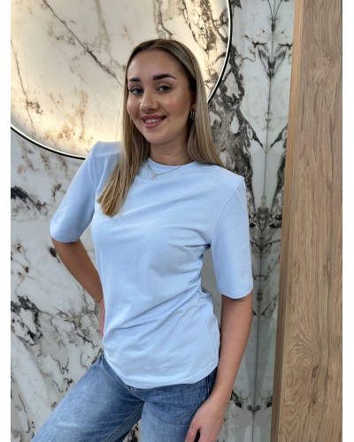 T-shirt marszczony poduszki By o la la...! błękitny