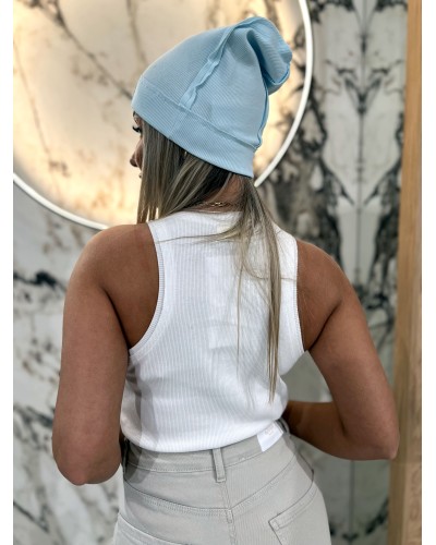 Prążkowana bokserka z przeszyciem By o la la...! śmietanowa